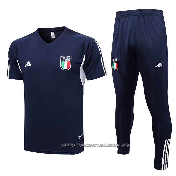 Tracksuit Italy 2023-2024 Short Sleeve Blue